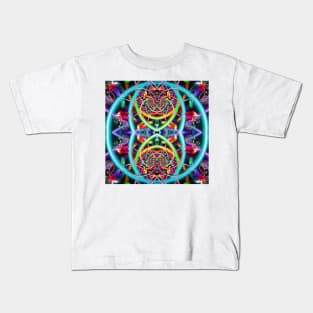 Multicoloured Symmetrical Mandala Abstract Kids T-Shirt